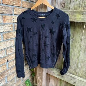 Rails Black Star and Heart Sweater